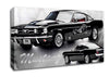 Mustang 65 Black Canvas Wall Art