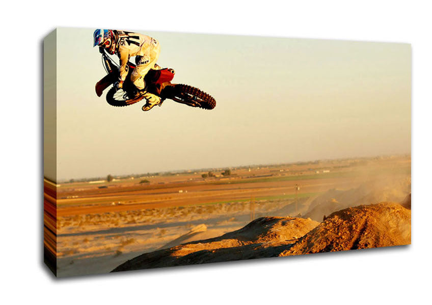 Motorcross Desert Race Canvas Wall Art