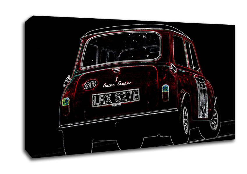 Mini Cooper Rear Canvas Wall Art