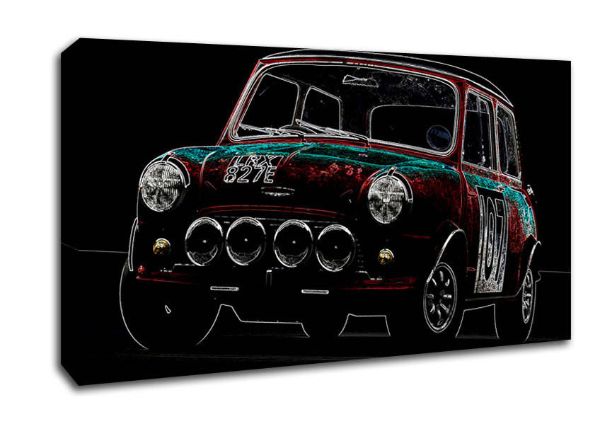 Mini Cooper Front Canvas Wall Art