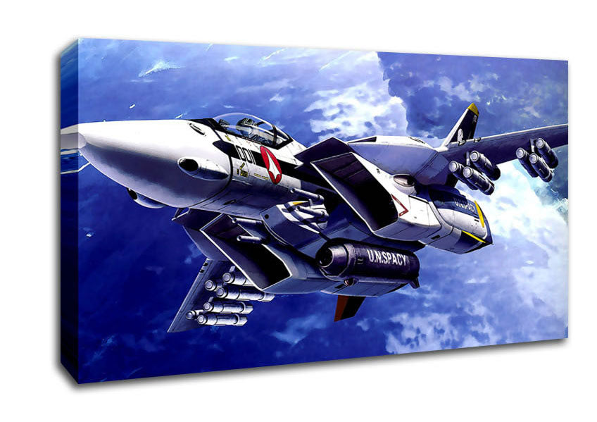 Macross Fighter Canvas Wall Art