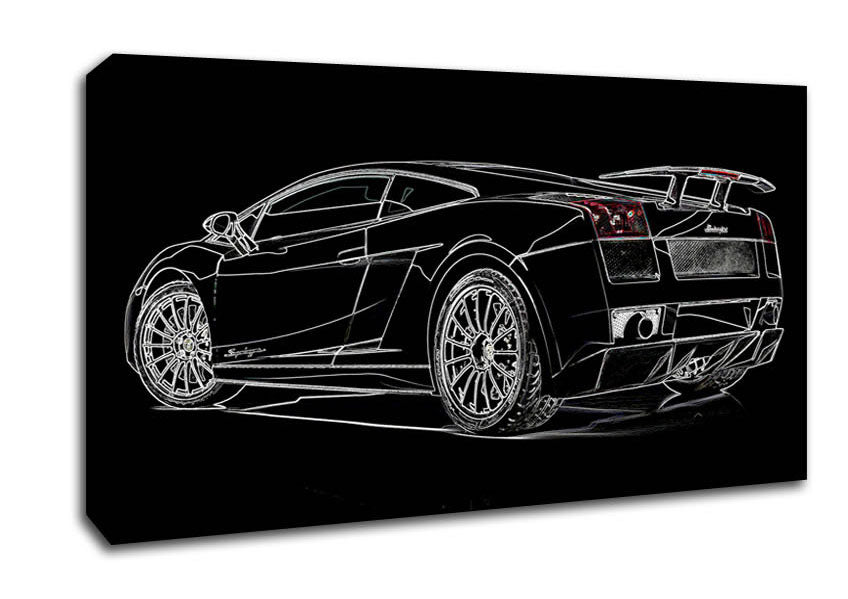 Lamborghini Rear Canvas Wall Art