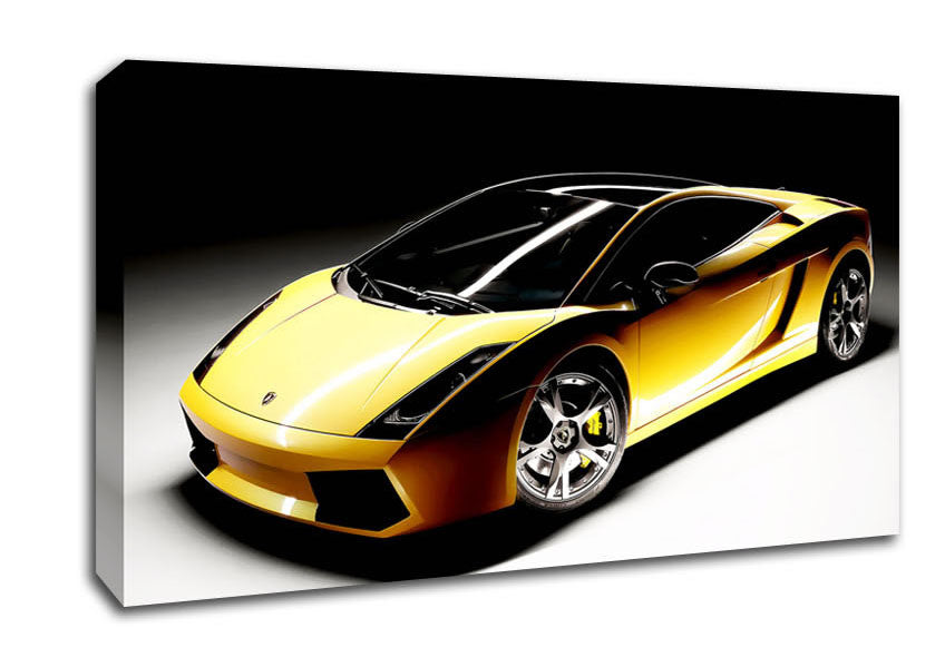 Lamborghini Yellow Stunner Canvas Wall Art