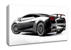 Lamborghini Rear Silver Canvas Wall Art