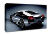 Lamborghini Rear Gunmetal Silver Canvas Wall Art