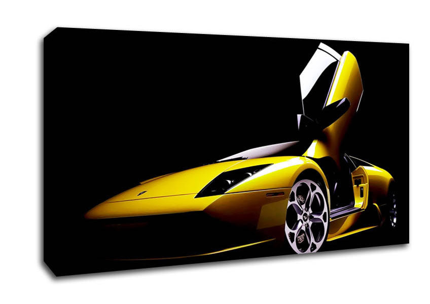Lamborghini Doors Yellow Canvas Wall Art
