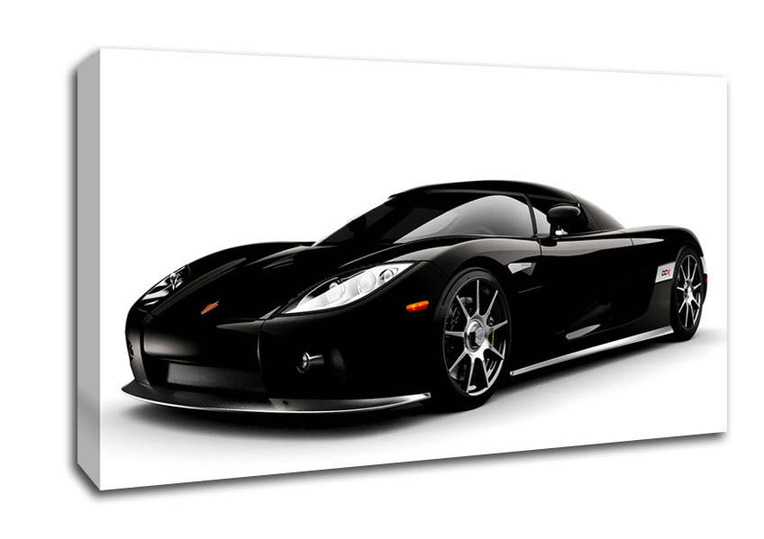 Keonigsegg Super Car Black Canvas Wall Art