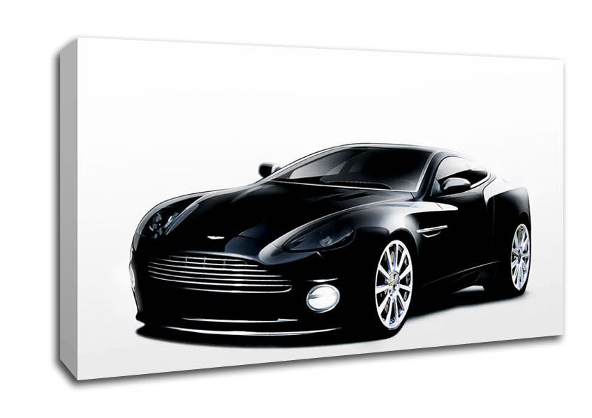 Aston Martin Db9 Black And White Canvas Wall Art