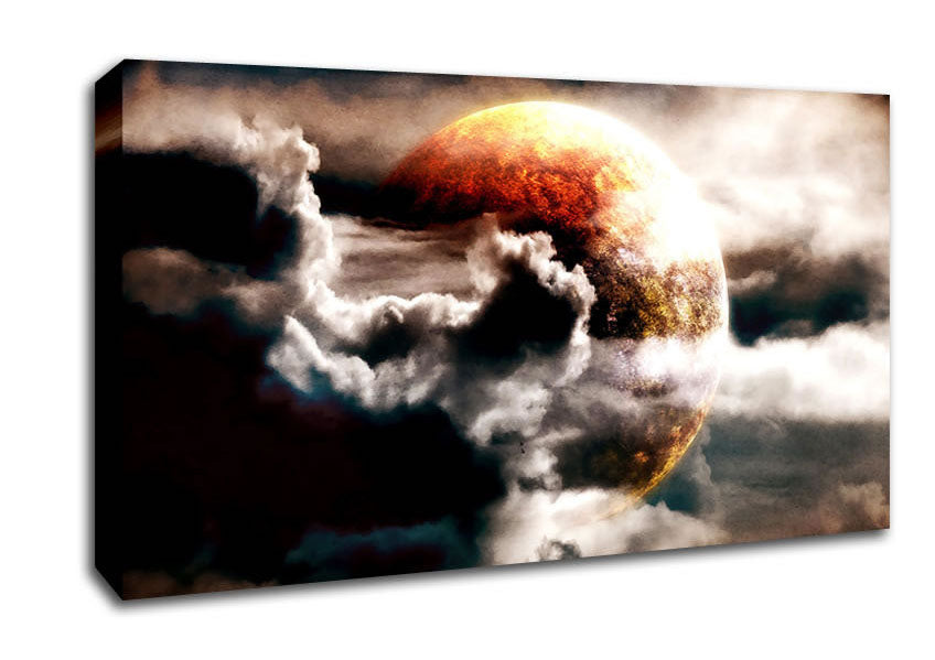 Planet In The Clouds Canvas Wall Art