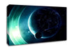 A Planet With Light Rings Canvas Wall Art