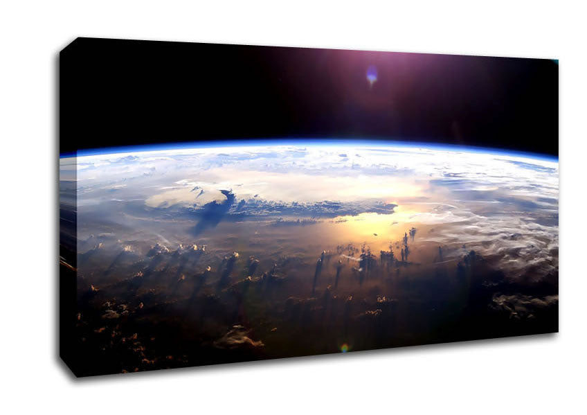Pacific Ocean From Space Canvas Wall Art