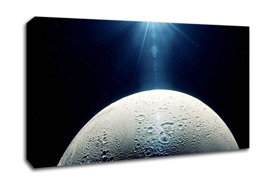 Moon In Space Canvas Wall Art