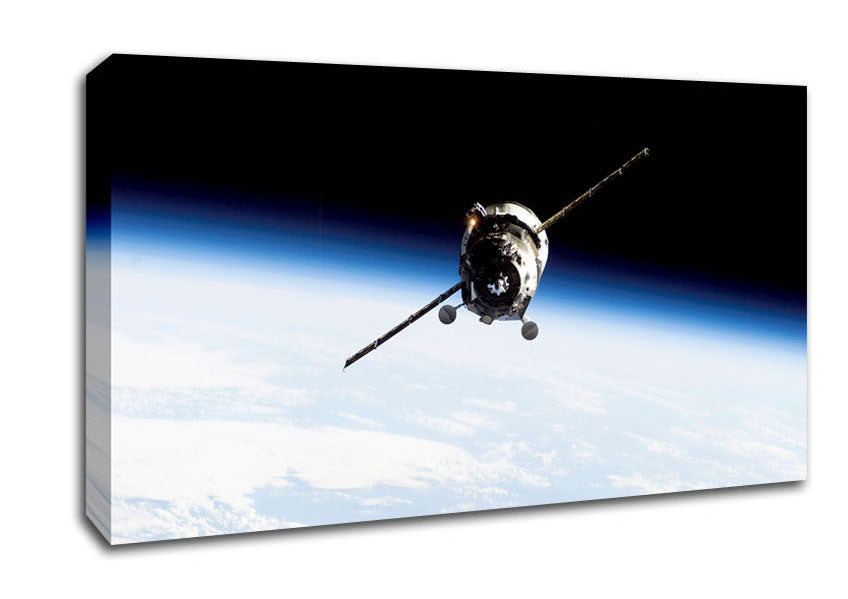 Orbiting The Earth Canvas Wall Art
