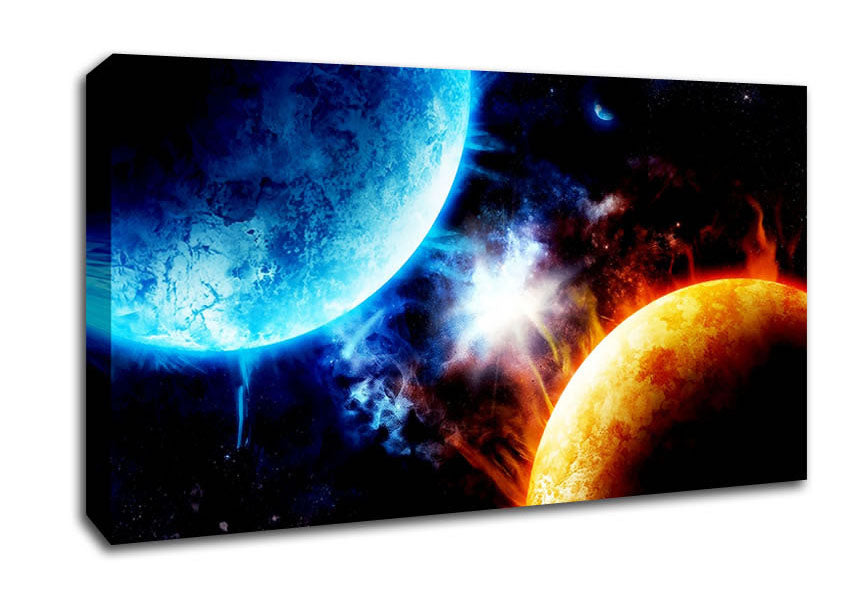 Hot And Cold Galaxies Canvas Wall Art