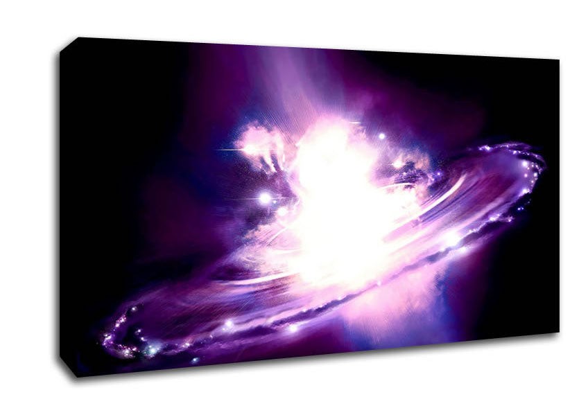 Pink Exploding Star Canvas Wall Art