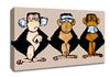 Money Monkeys Wise Canvas Wall Art