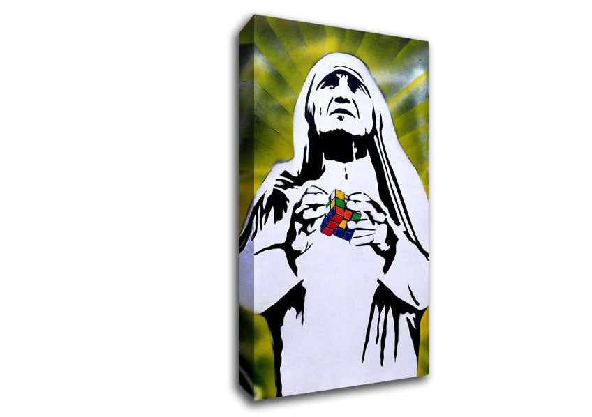 Mother Teresa Rubiks Cube Canvas Wall Art