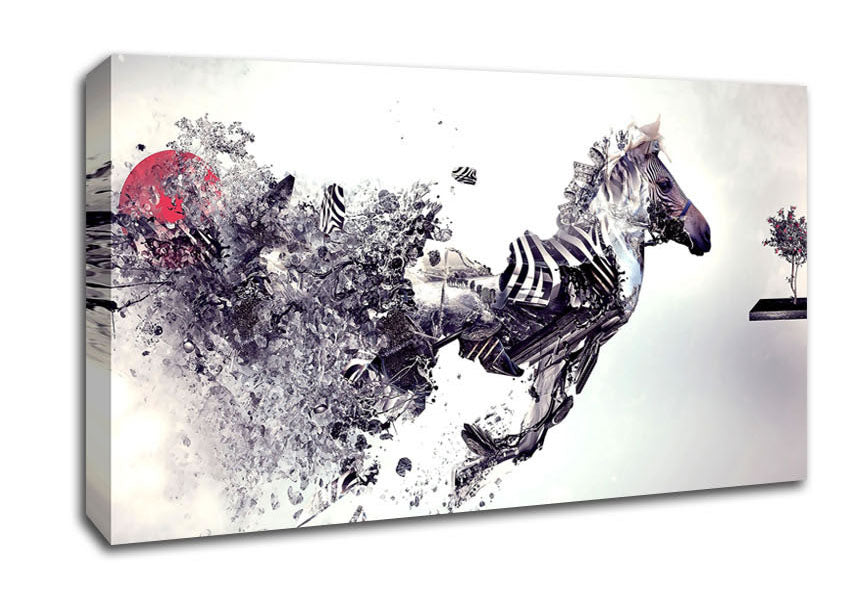 Abstract Zebra Canvas Wall Art
