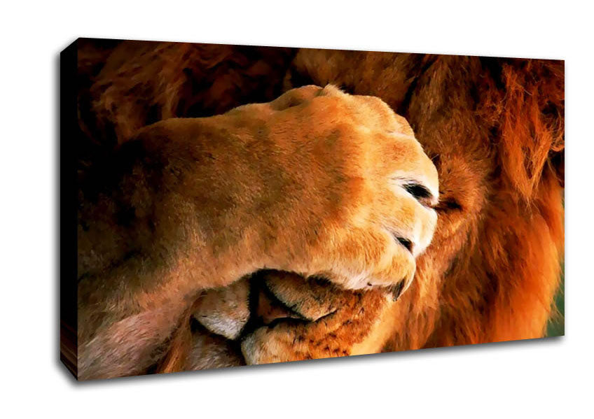 I Hate Mondays Lion Canvas Wall Art