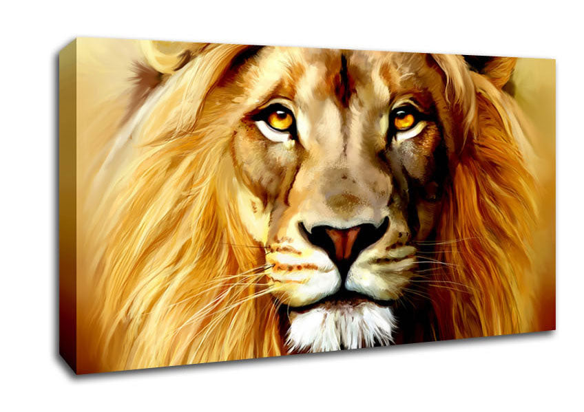 Lion Head Canvas Wall Art
