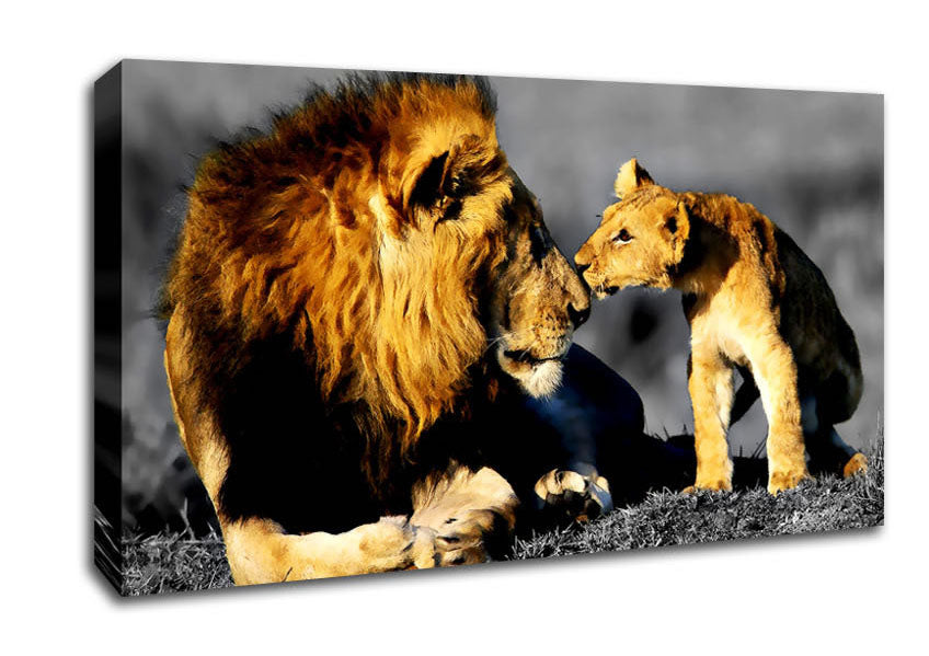 Lions Family Pride Canvas Wall Art