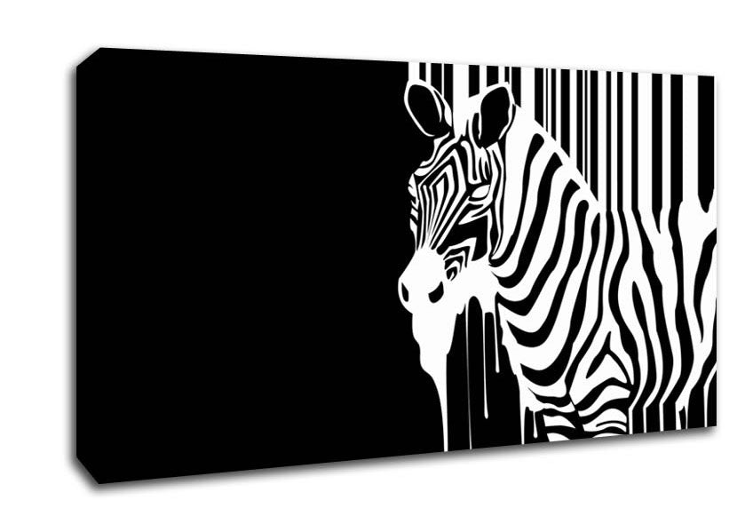 Melting Zebra Canvas Wall Art