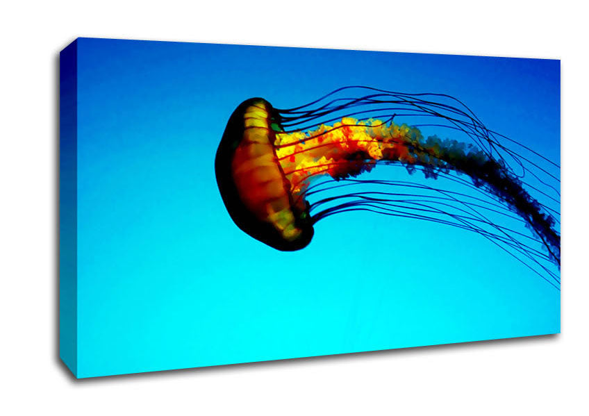 Ocean Jellyfish Canvas Wall Art