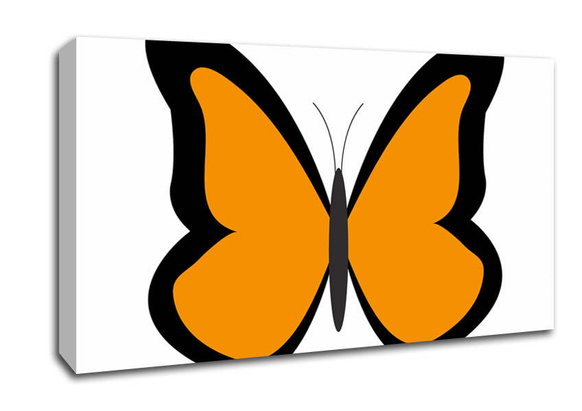 Orange Butterfly Canvas Wall Art