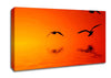 Orange Ocean Flight Canvas Wall Art