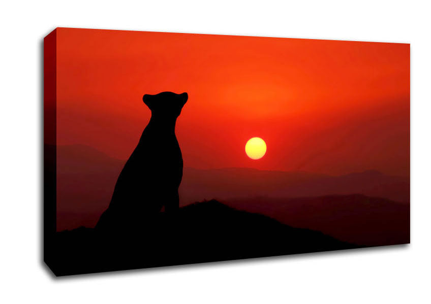 Panther Sunset Canvas Wall Art