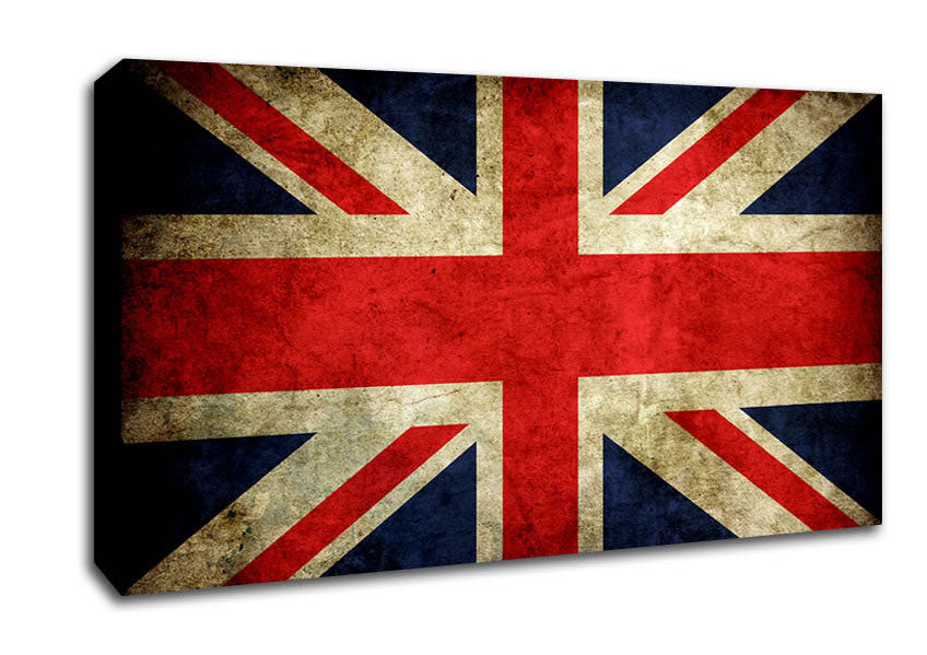 British Grunge Flag Canvas Wall Art