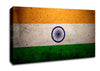 Indian Grunge Flag Canvas Wall Art