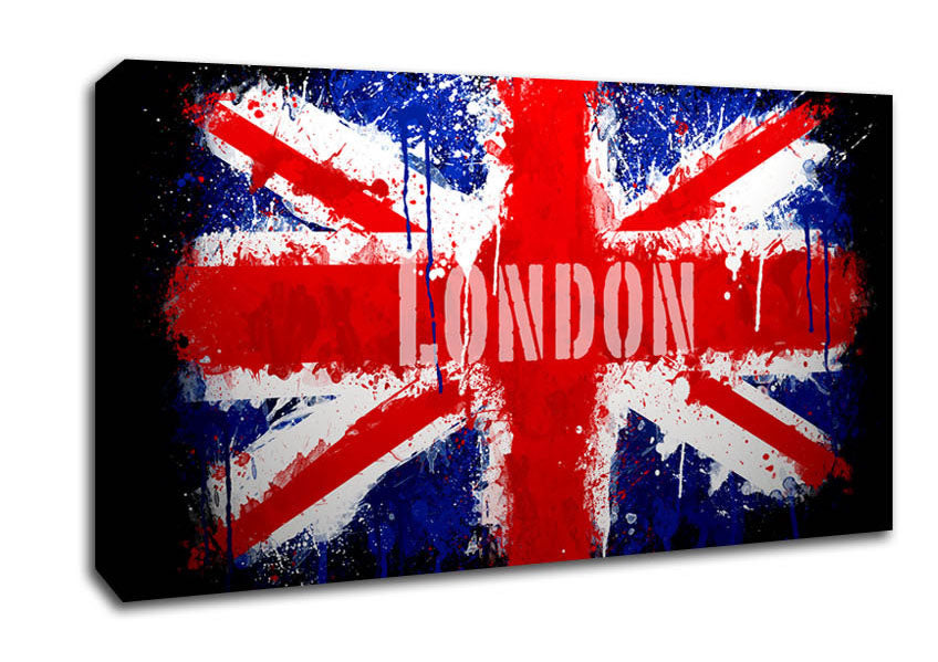 London Uk Flag Canvas Wall Art