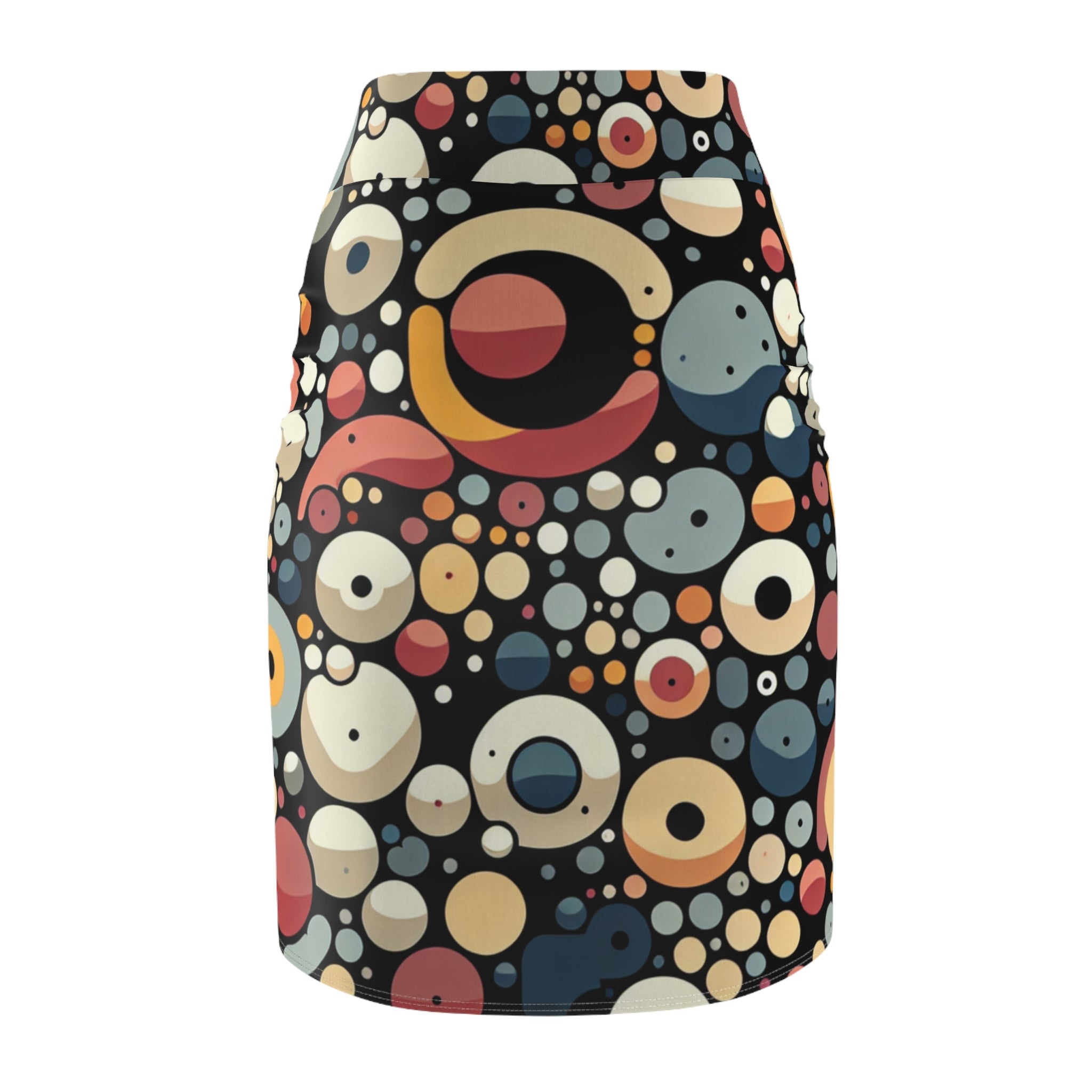 Emerson Belleau Pencil Skirt - Modern Blob Pattern, Elegant Curve-Hugging Fit, High-Quality Fabric