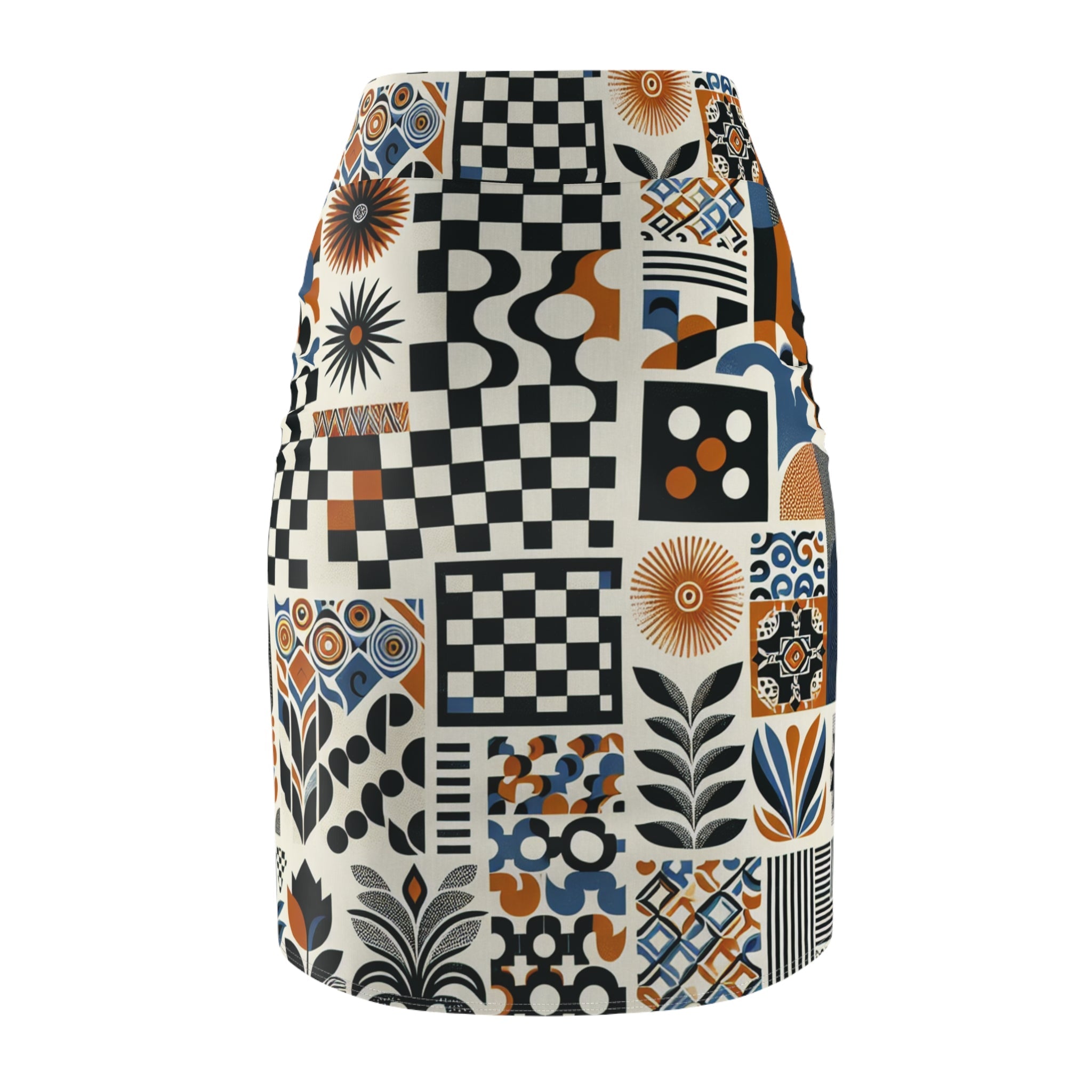 Evelyn Chicane Pencil Skirt - Contemporary Pattern, Body-Hugging Fit, High Quality Comfort