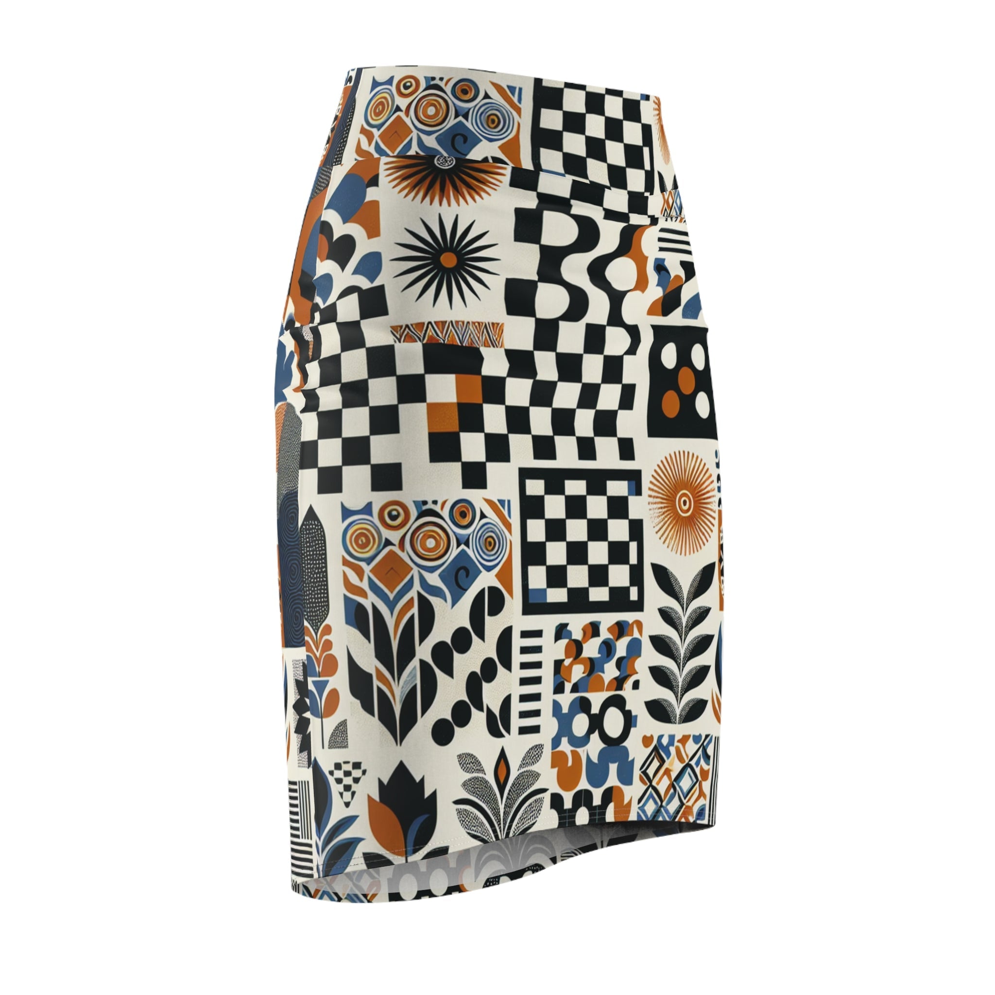 Evelyn Chicane Pencil Skirt - Contemporary Pattern, Body-Hugging Fit, High Quality Comfort