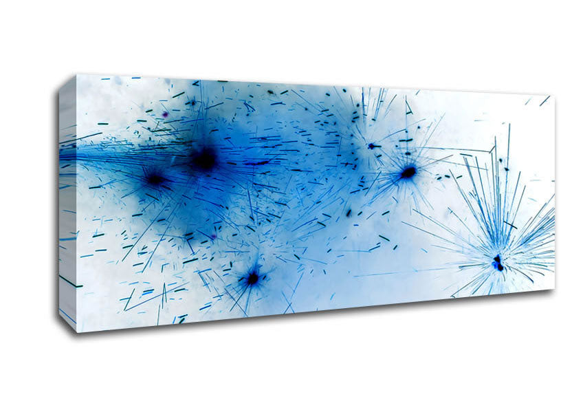 Blue Fireworks Canvas Wall Art