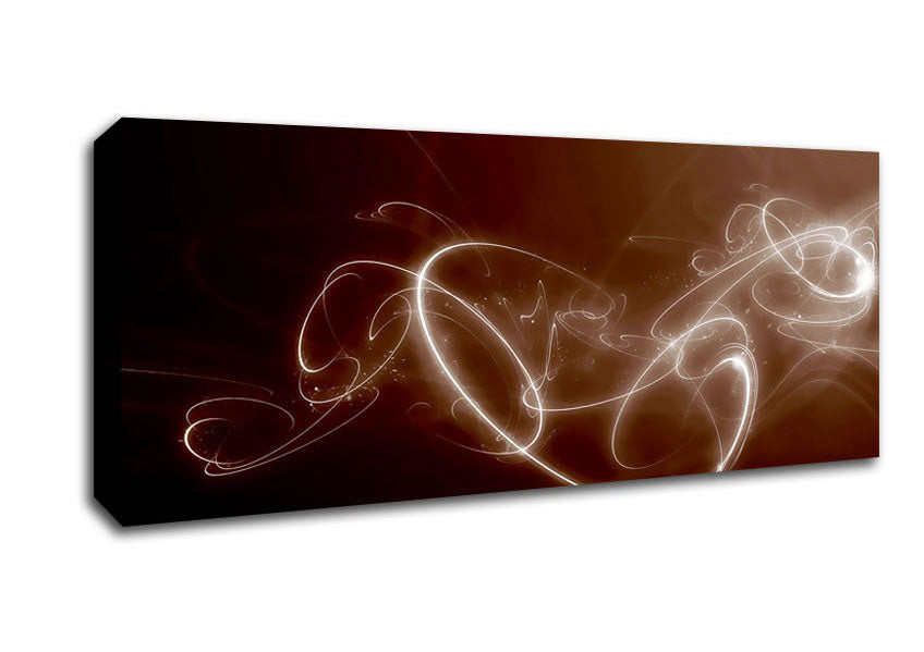 Neon Trail Chocolate Canvas Wall Art