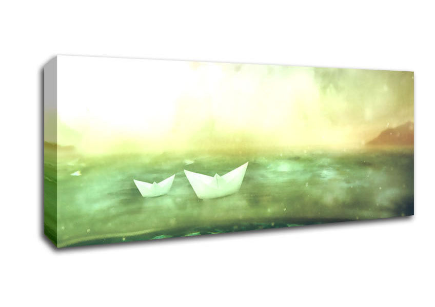 Paper Boats Canvas Wall Art