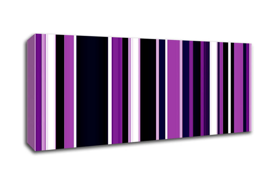 Purple Stripes Canvas Wall Art
