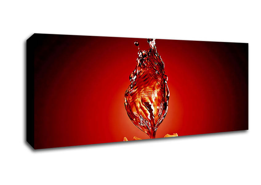 Red Water Candle Canvas Wall Art
