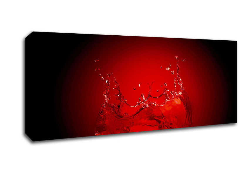 Water Flame Red Canvas Wall Art