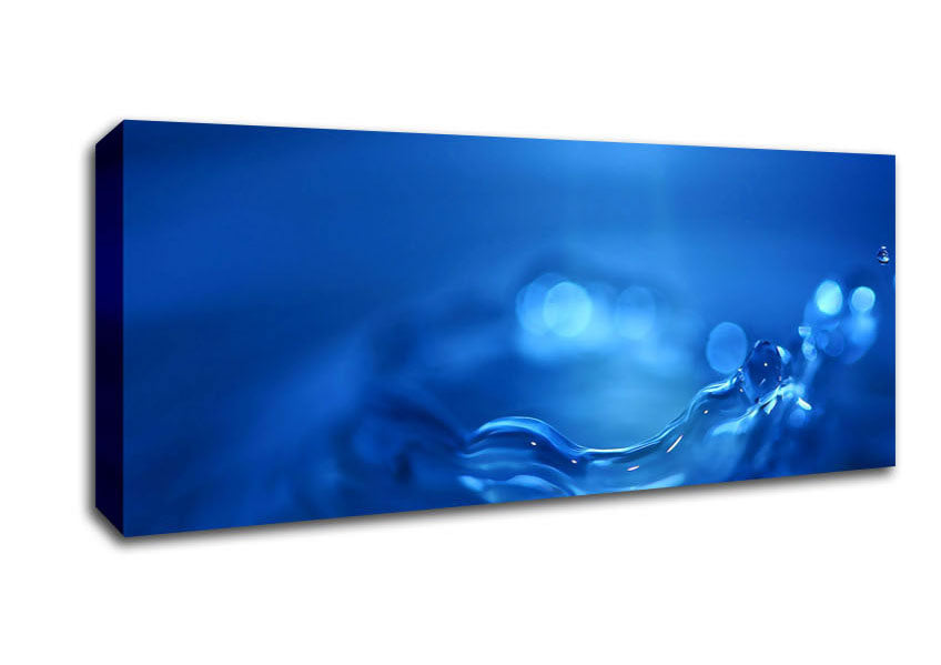 Water Splash Ripple Blue Canvas Wall Art