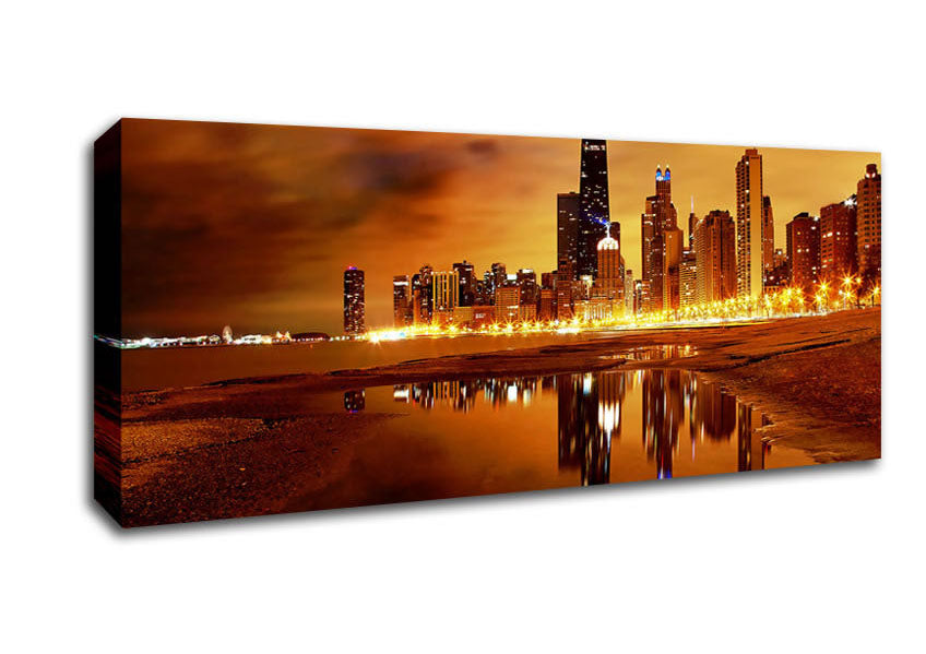 Chicago Late Evening Canvas Wall Art