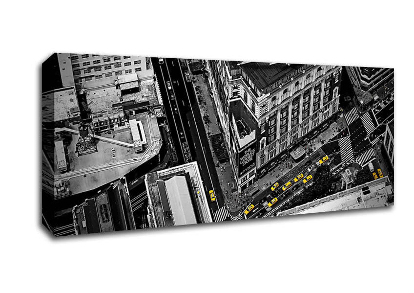 New York City Streets From Above Canvas Wall Art