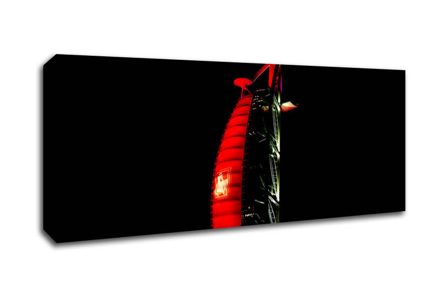 Dubai Building Red Canvas Wall Art