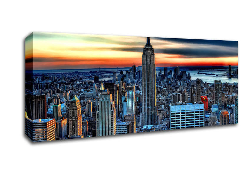 Empire State Building Skies Canvas Wall Art