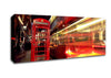 London Red Night Bus Blur Canvas Wall Art