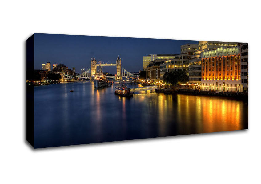 London Bridge Hospital At Night Canvas Wall Art
