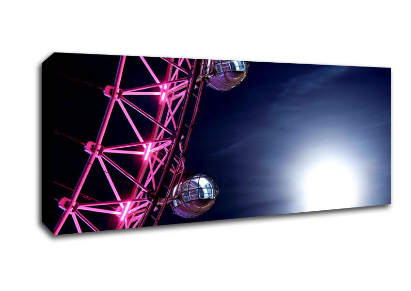London Eye Pods In The Moonlight Canvas Wall Art